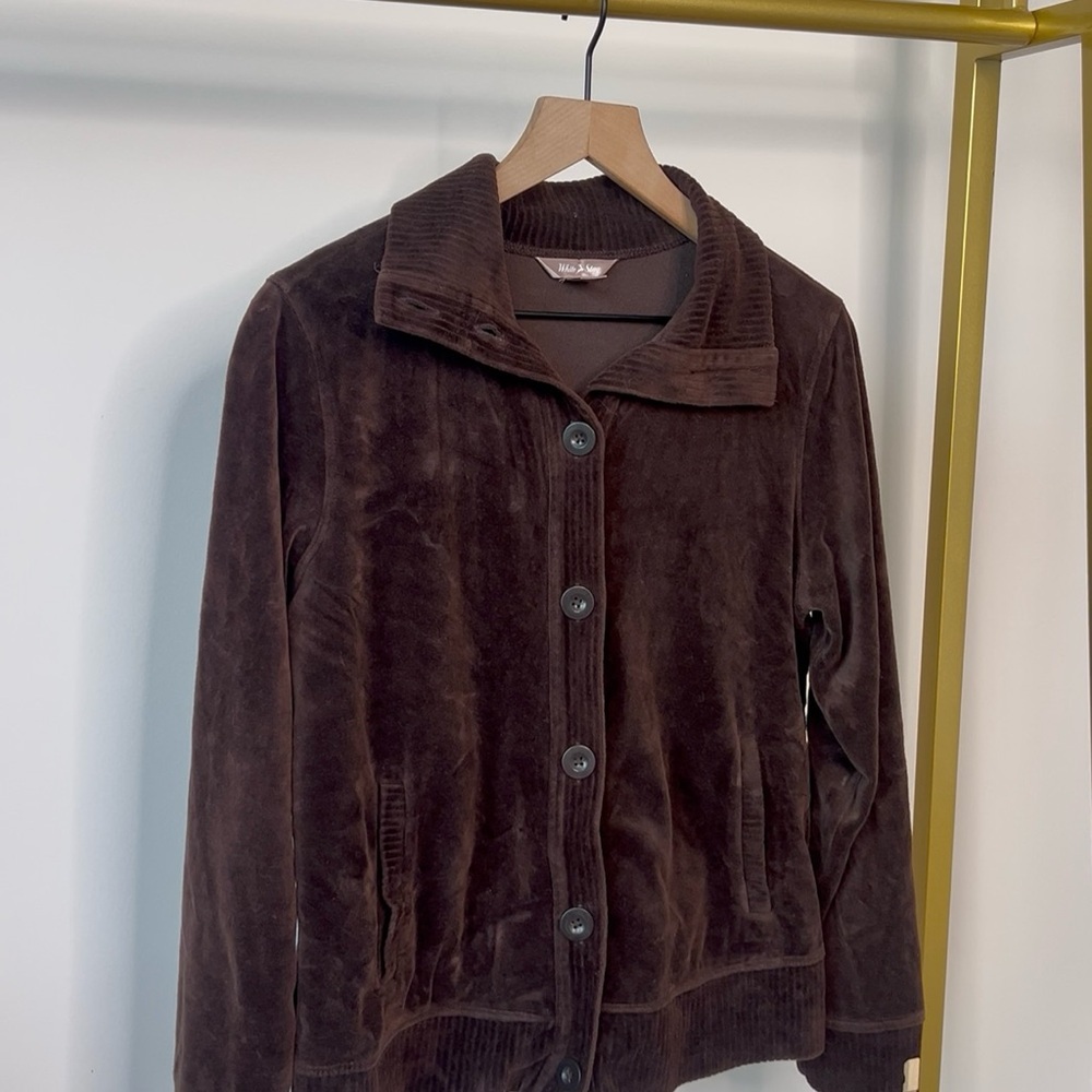 White Stag Dark Brown Teddy Jacket